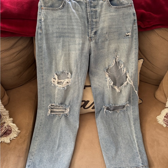 Wild Fable Light Blue Distressed Boyfriend Jeans - Picture 1 of 3